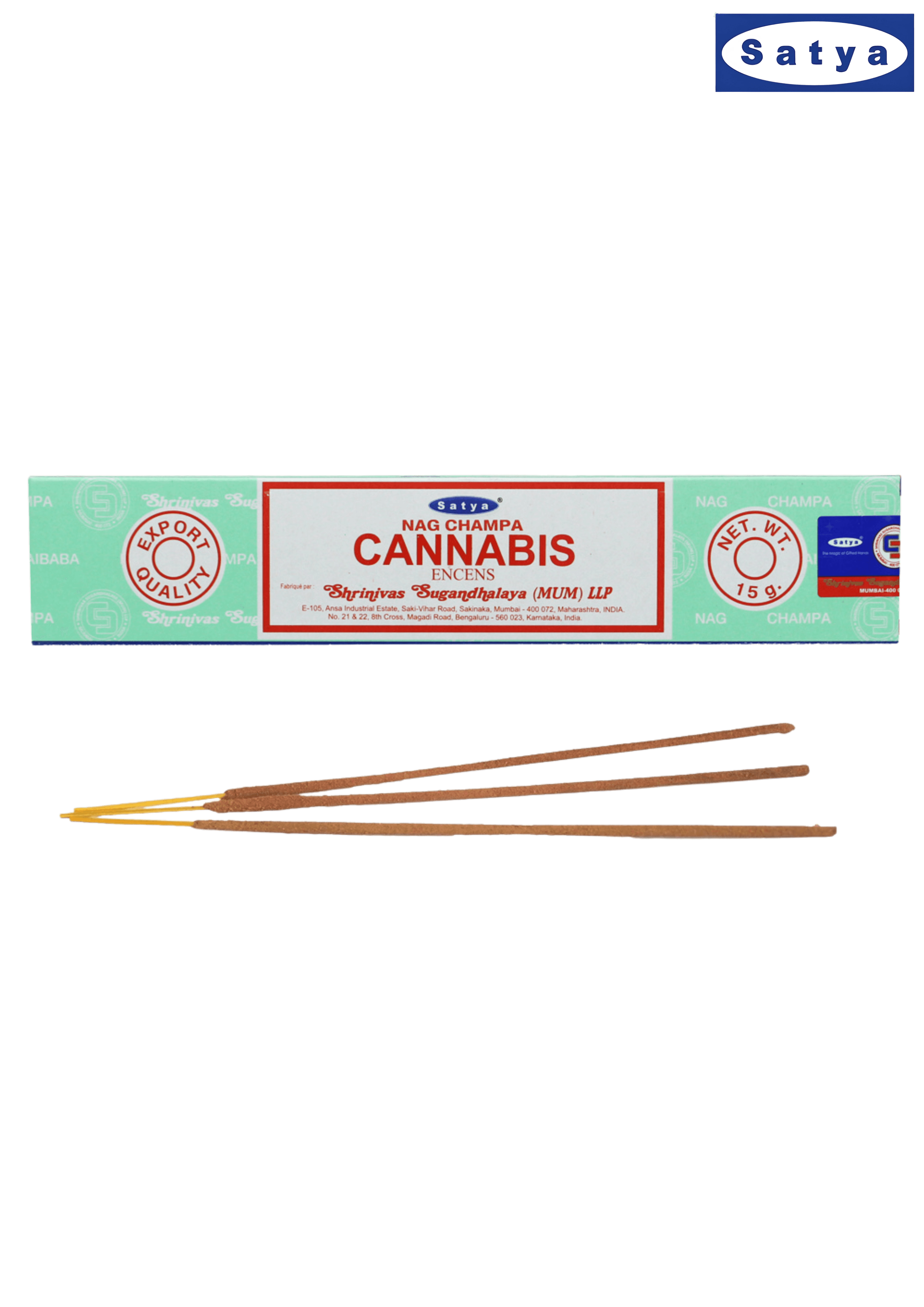 SATYA – Boite encens senteur Cannabis