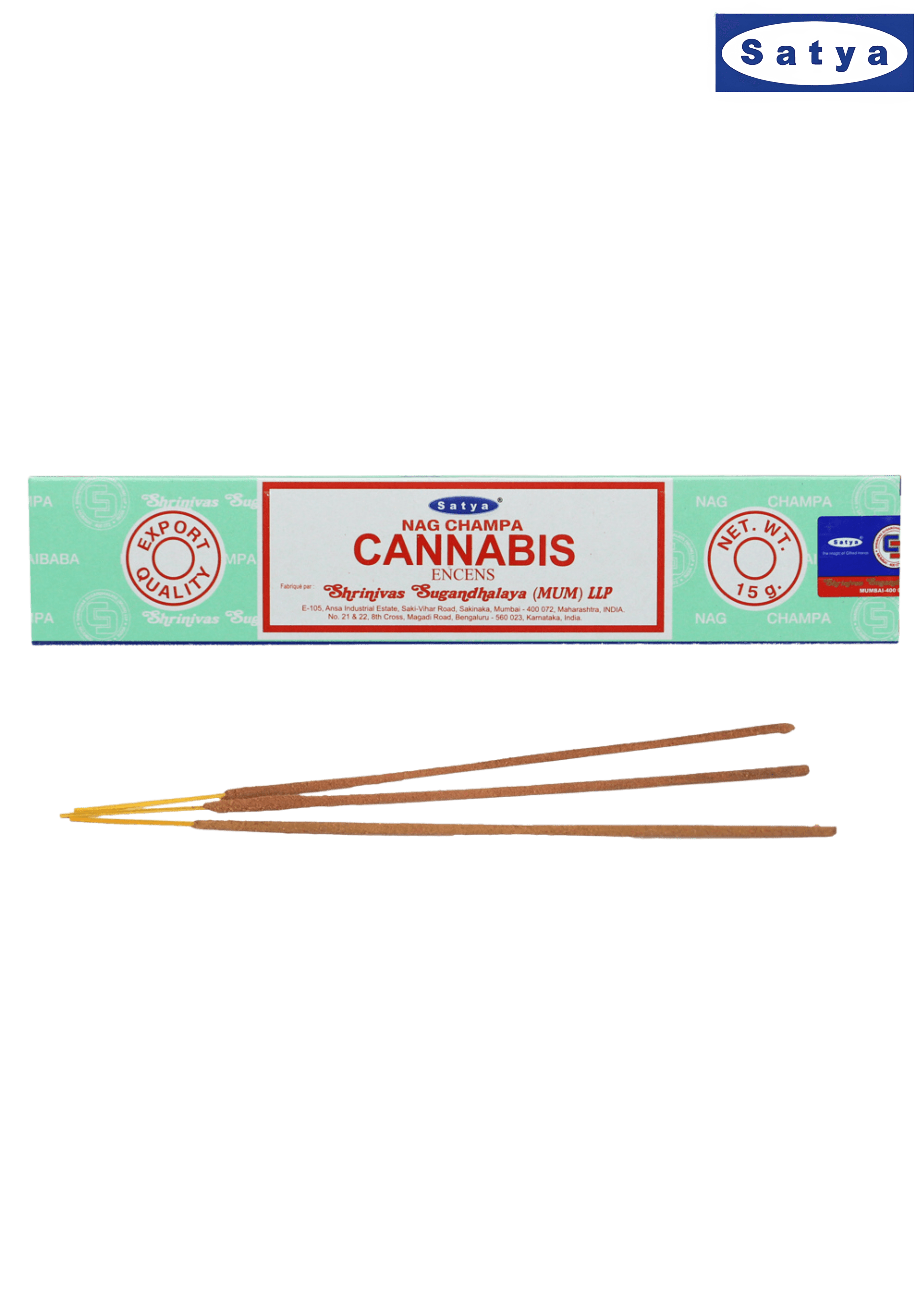 SATYA – Boite encens senteur Cannabis