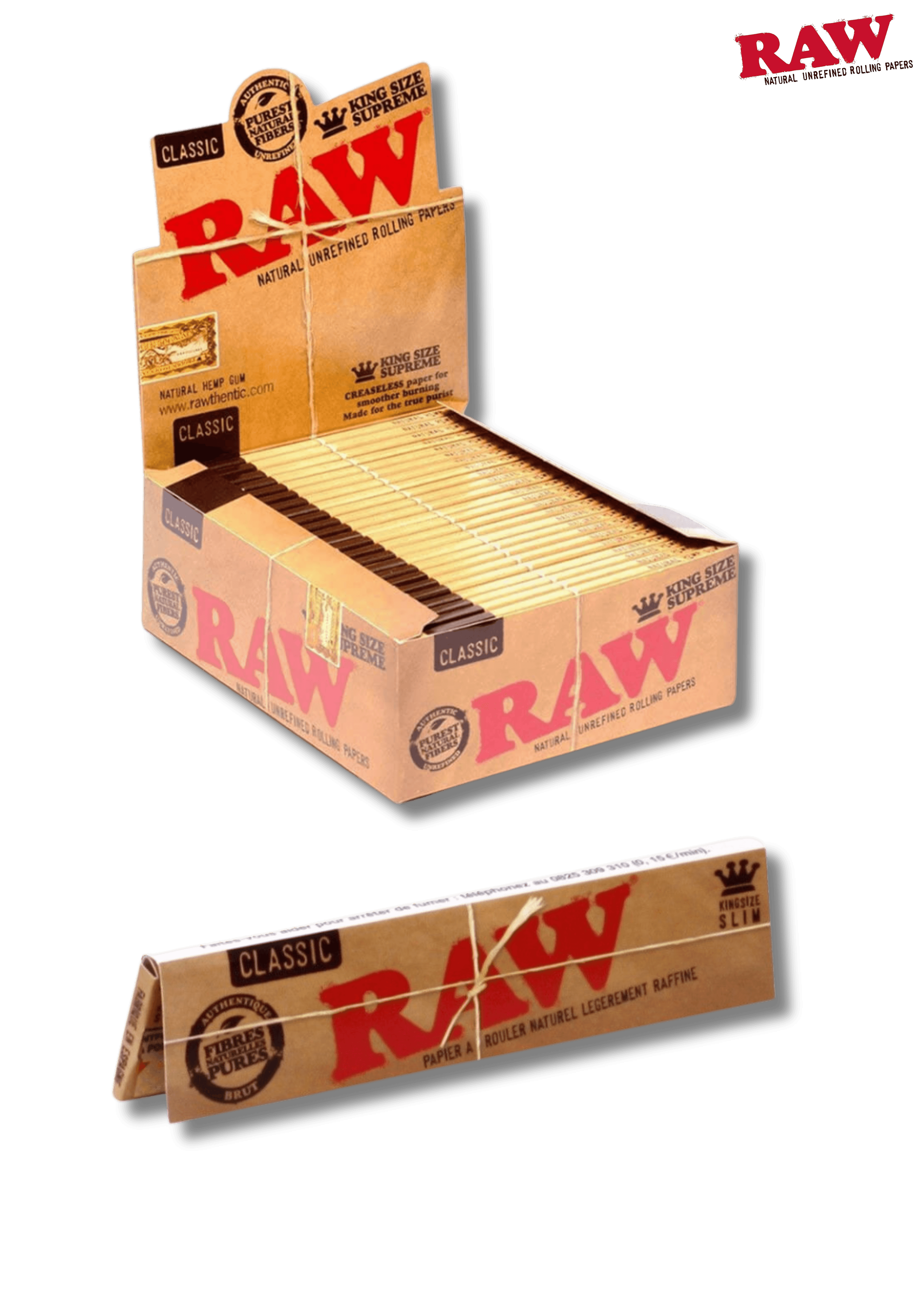 RAW – Feuilles à rouler Ks slim « Classic » — photo 1