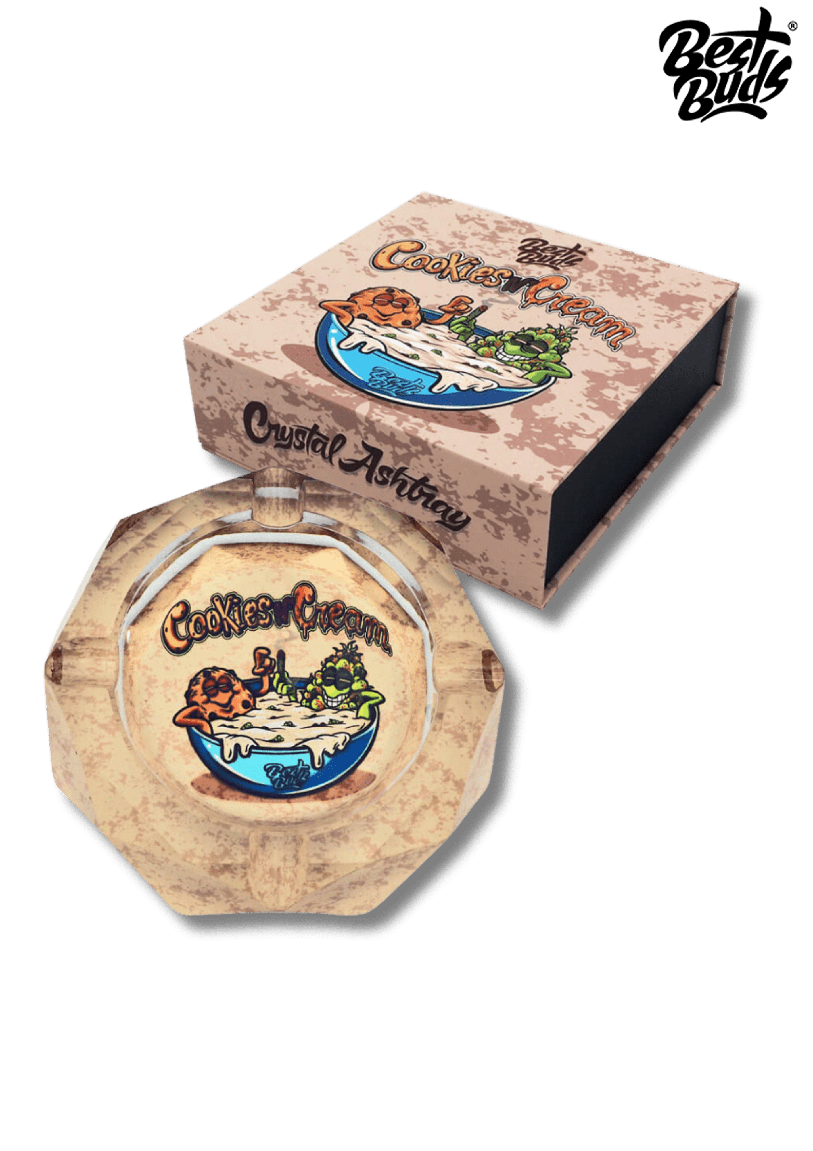 BEST BUDS – Cendrier en verre « Cookies and cream » — photo 1