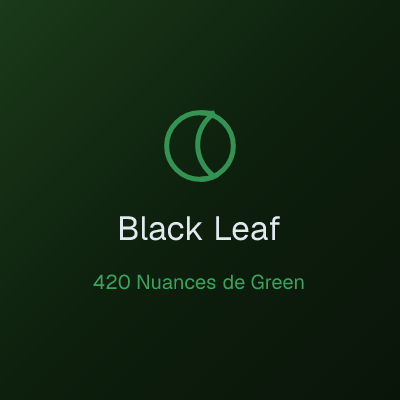 Black Leaf 4 Pieces Alu