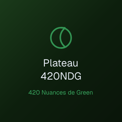 Plateau 420 Nuances de Green