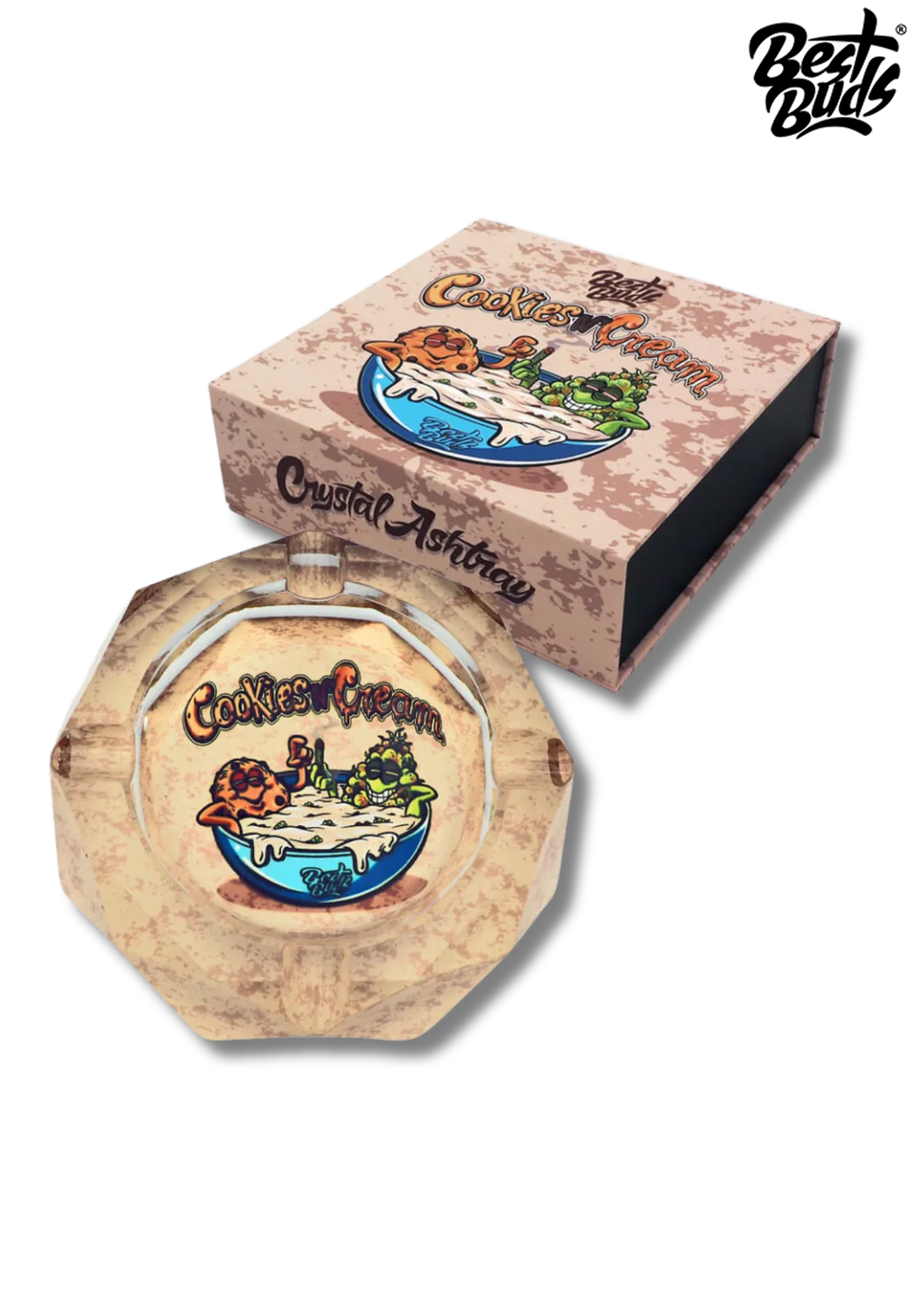 BEST BUDS – Cendrier en verre « Cookies and cream » — photo 1