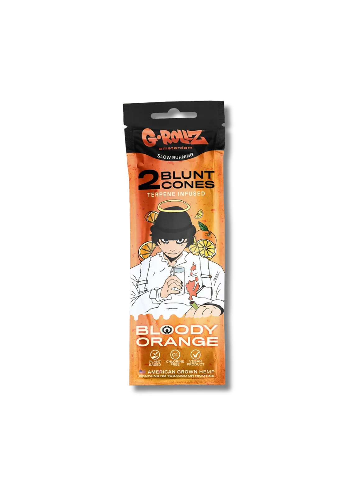 Blunt Chanvre G‑Rollz Bloody Orange – King Size Sans Tabac (Pack de 2) — photo 1