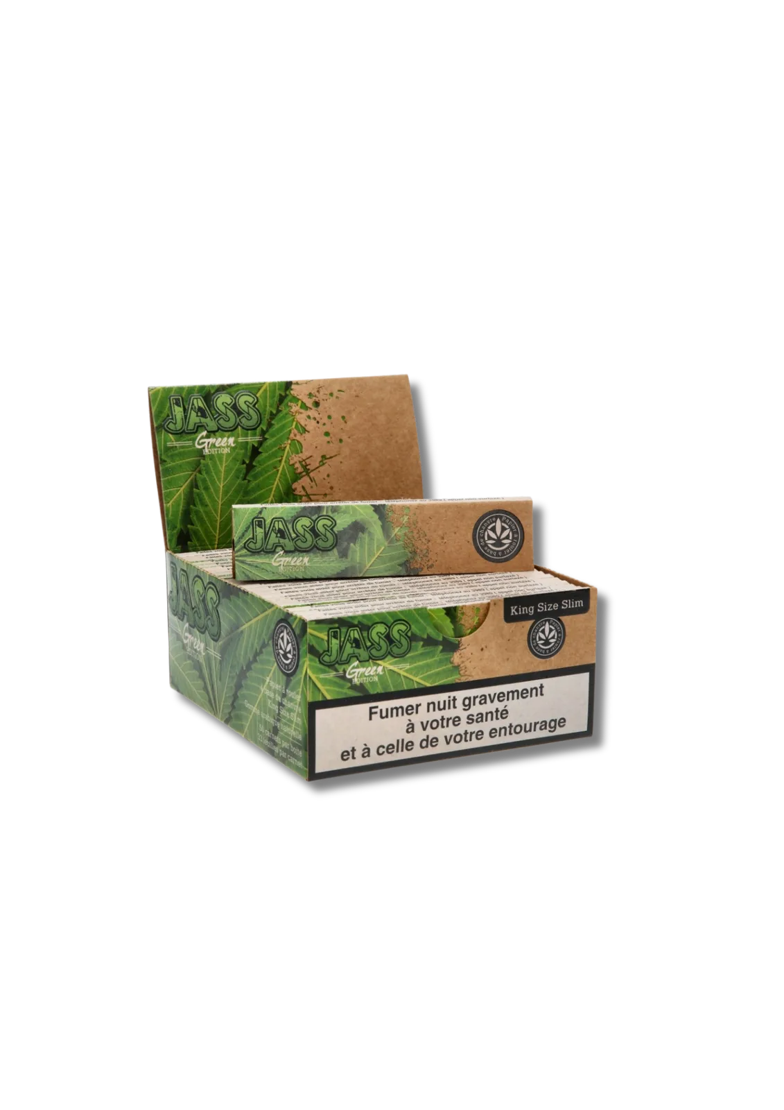JASS Green KS Slim – Feuilles à Rouler Écologiques en Chanvre Non Blanchi