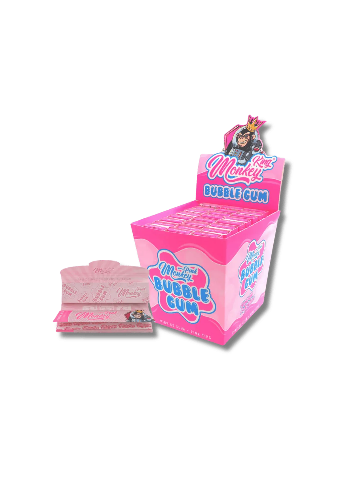 Monkey King - Feuilles à rouler + Tips "Bubble Gum" Ks slim