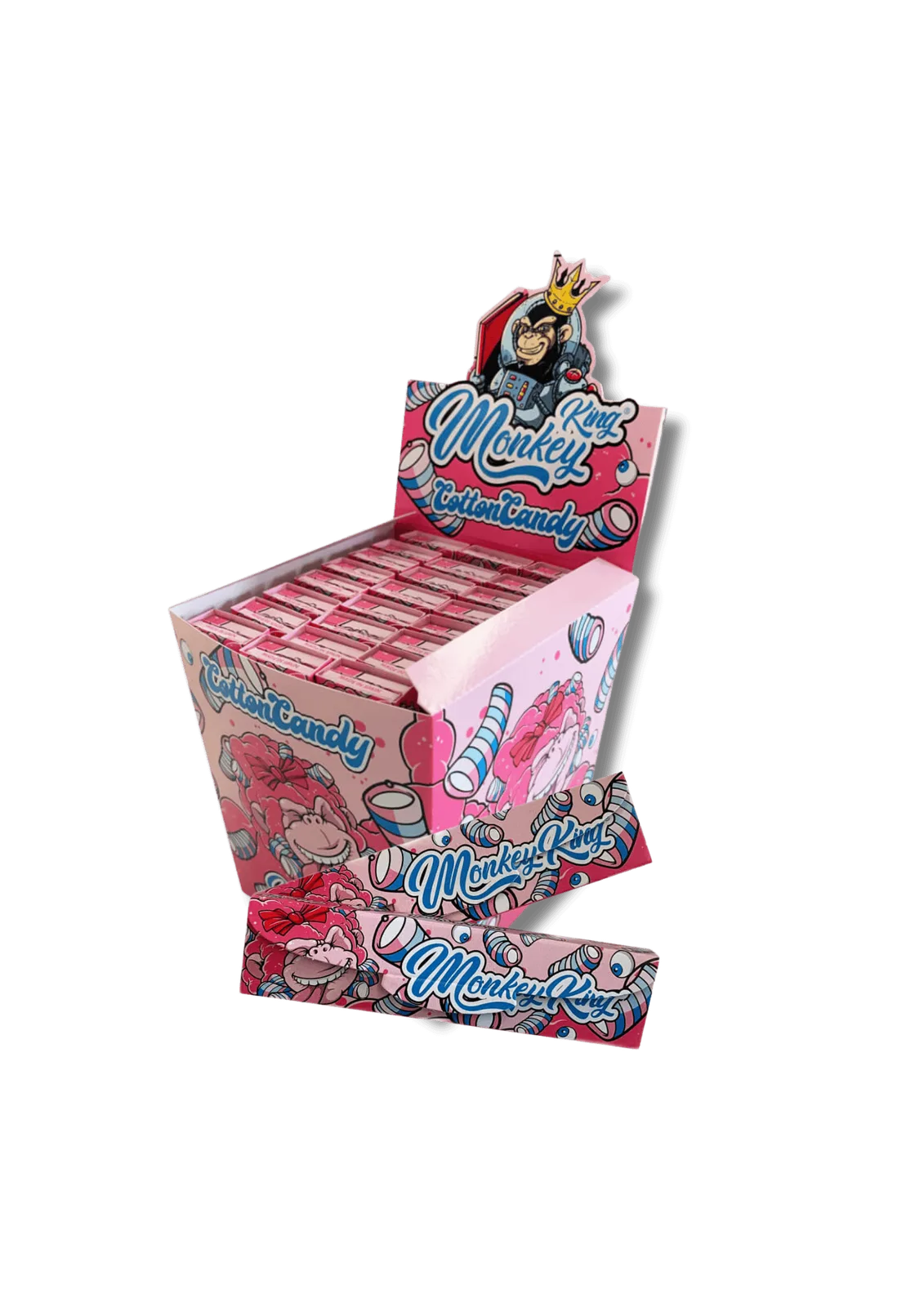 Monkey King - Feuilles à rouler + Tips "Cotton Candy" Ks slim