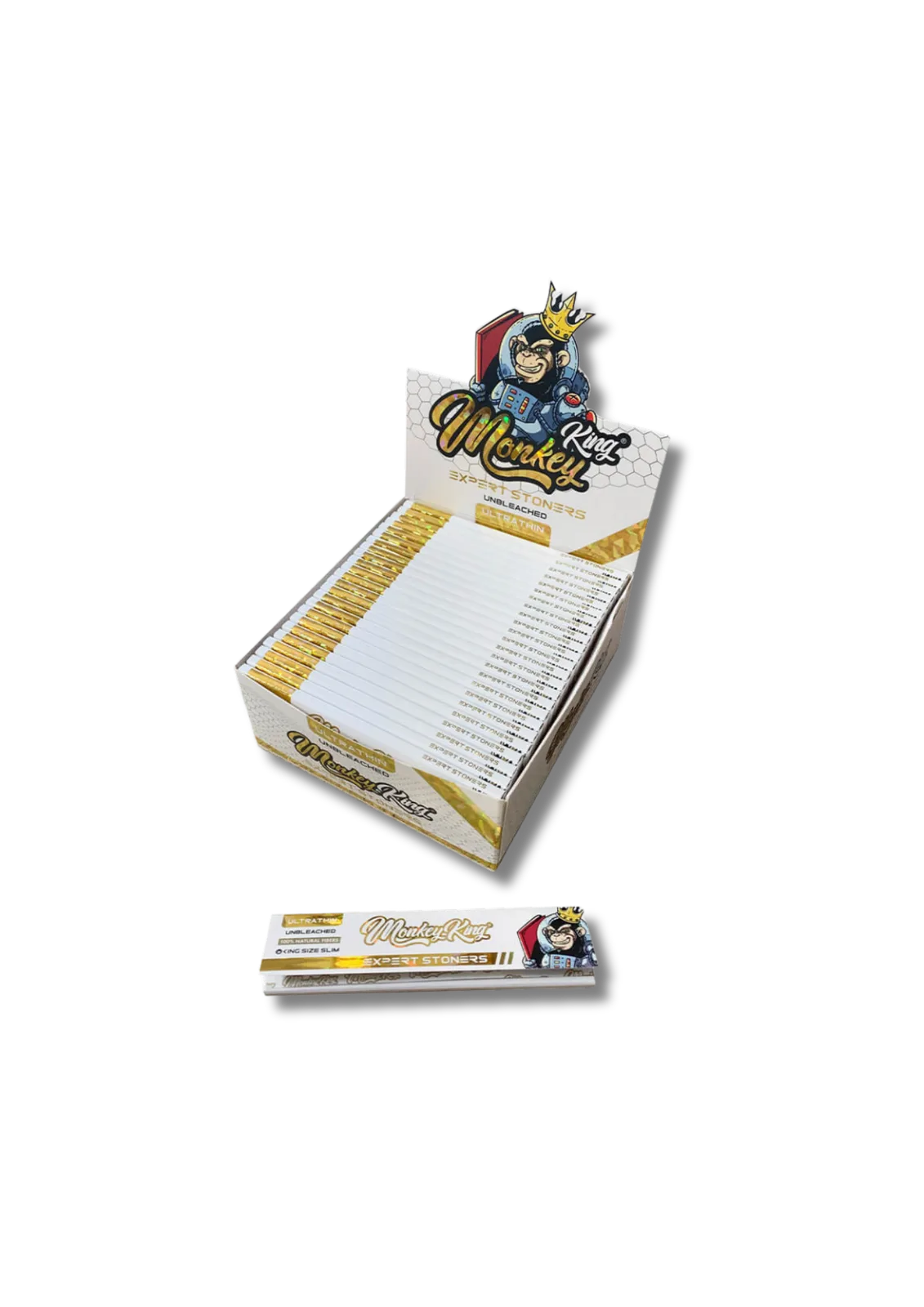 Monkey King Expert Stoners – Papiers à Rouler Non Blanchis Ultra-Fins KS Slim