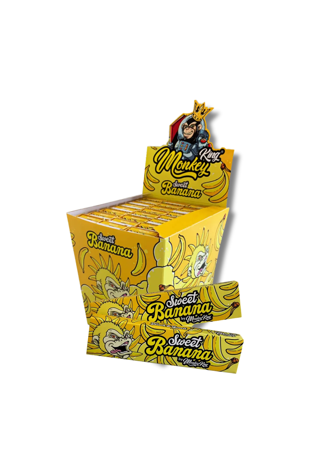 Monkey King Sweet Banana – Papiers à Rouler Parfum Banane avec Filtres (KS Slim)
